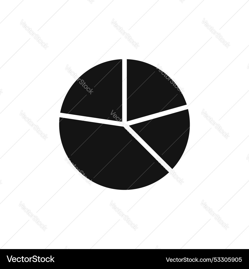 Chart pie icon set web report diagram symbol Vector Image