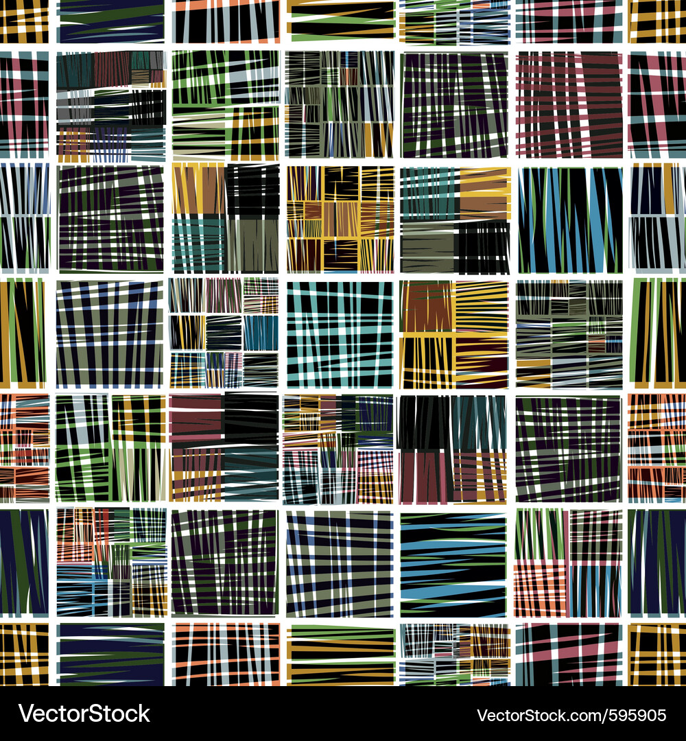 Geometric Textile Pattern Vector Image