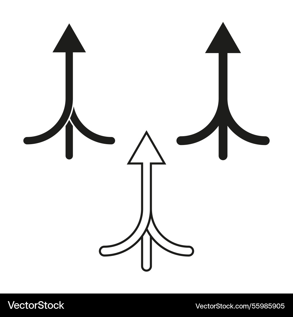 Konvergierende Pfeilform nach oben Zeigersymbol Konvergierende Pfeilform nach oben Zeigersymbol vektorbild