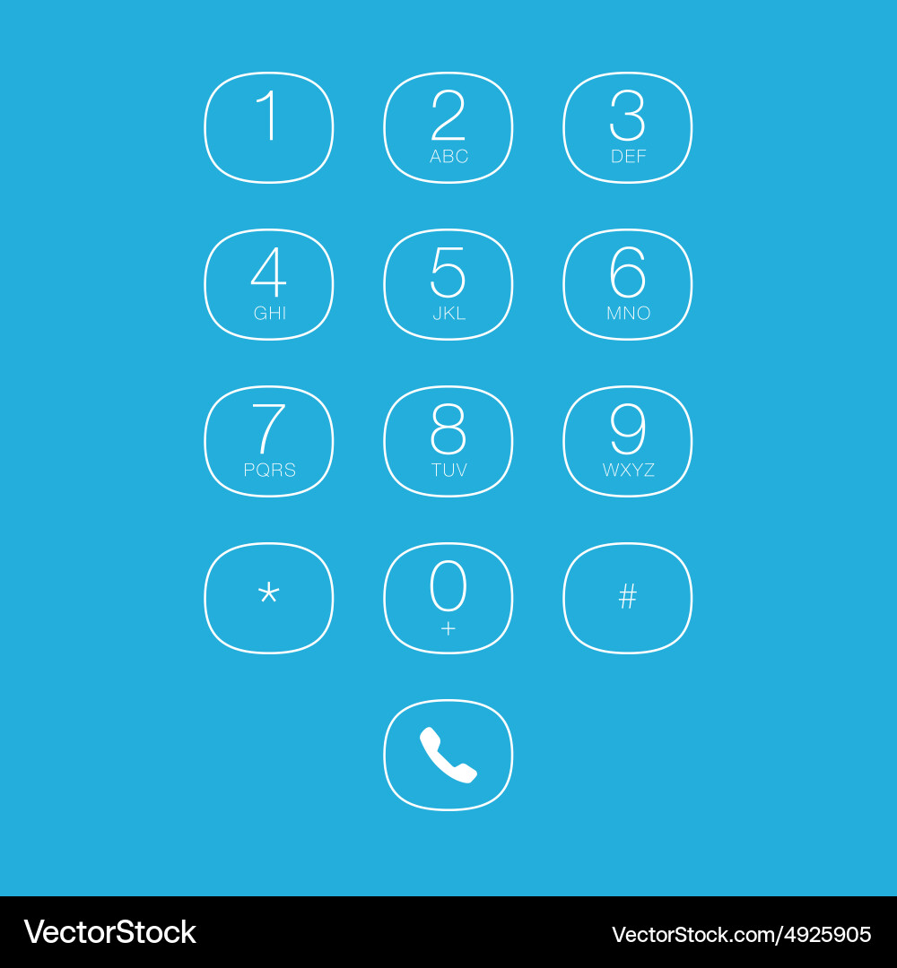 Mobile Phone Keypad Icon Vector Image