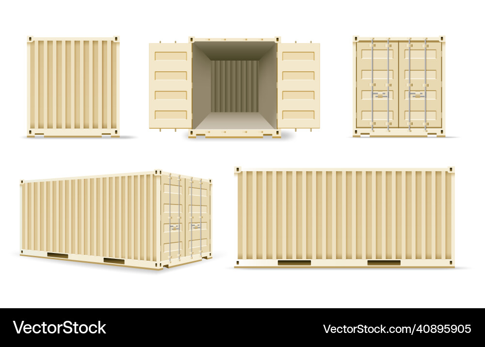 Open cargo container Royalty Free Vector Image