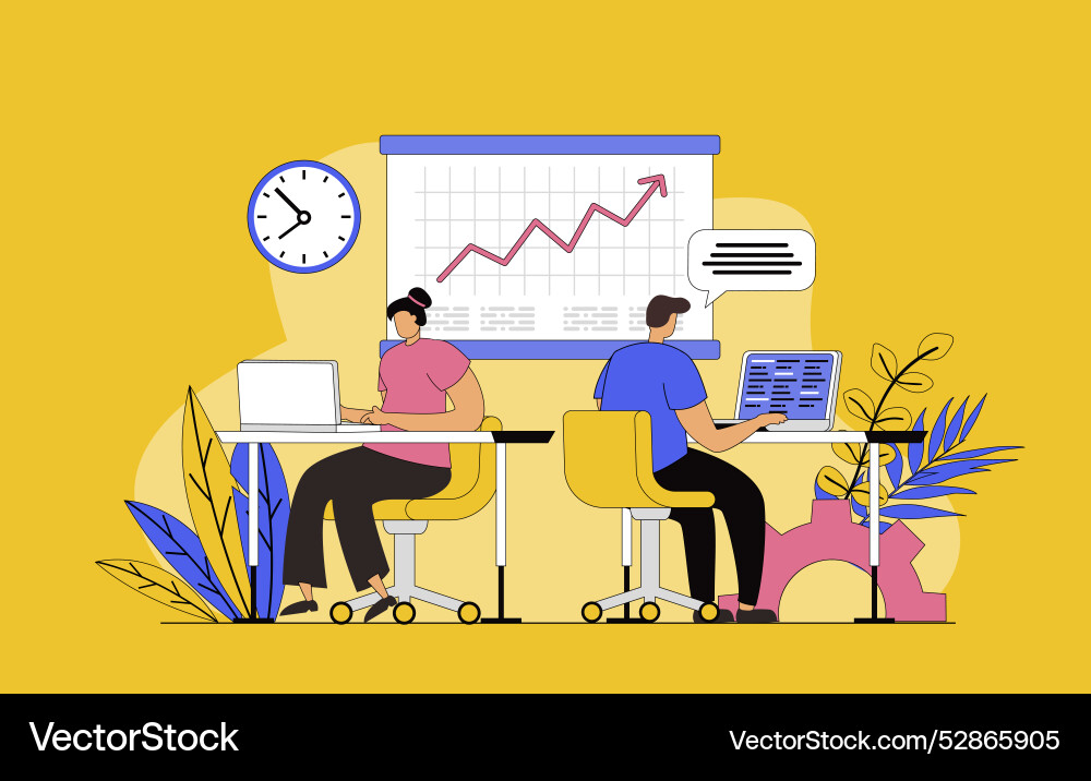 Open space concept with modern flat design for web Open space concept with modern flat design for web vector image