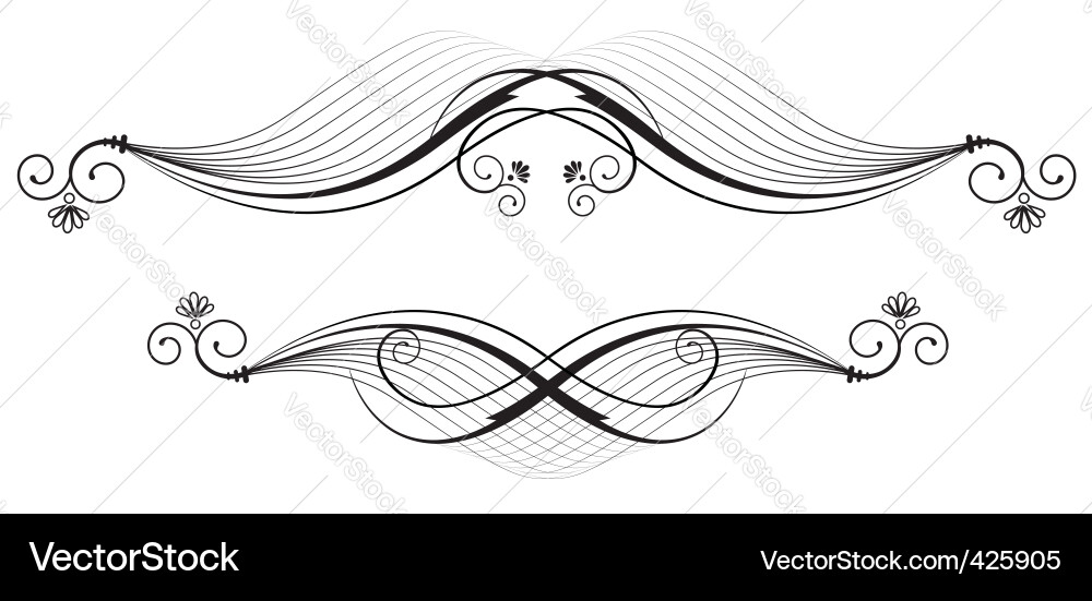 Ornate Border Elements Vector Image