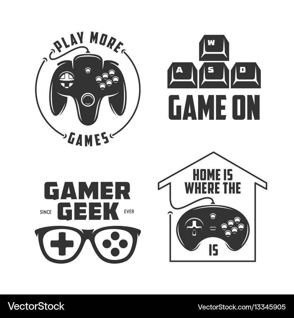 Retro Gaming Joystick Set Vector Image
