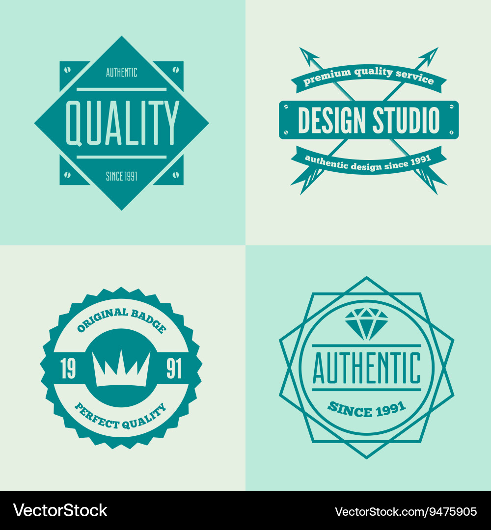 Set of logotypes elements labels badges