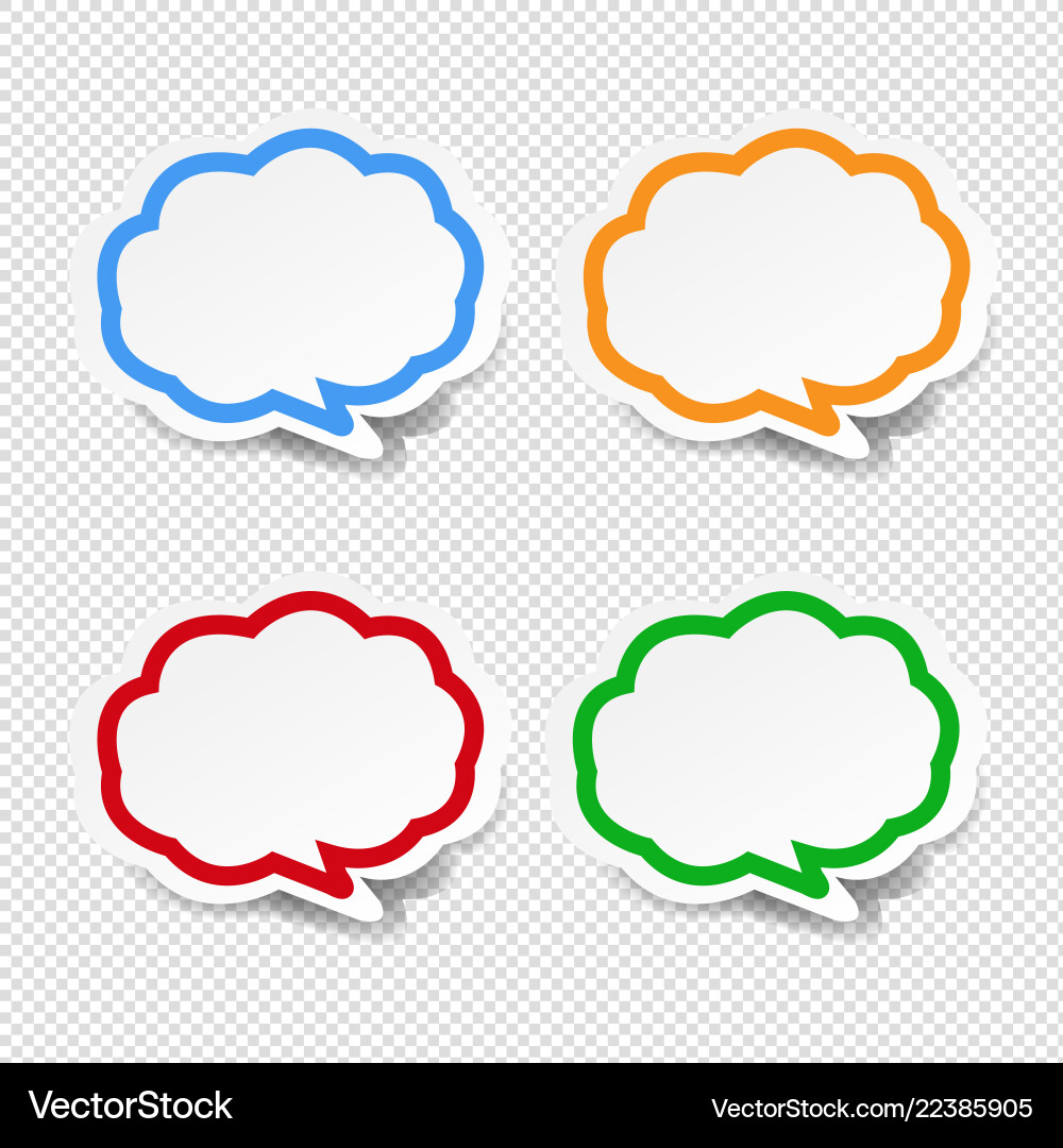 Speech bubble collection transparent background Speech bubble collection transparent background Vector Image