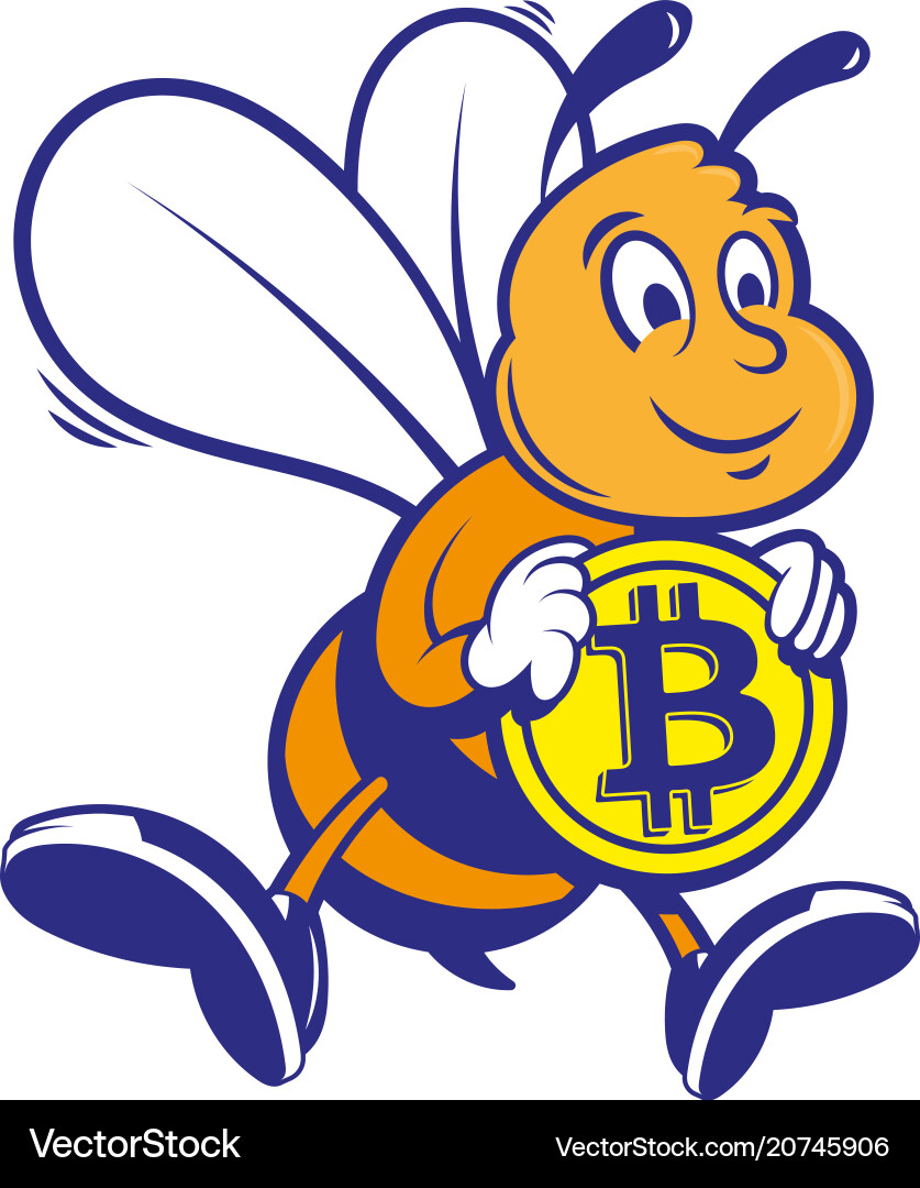 Bee Bitcoin Miner (20745906) – Royalty-Free Vector | VectorStock