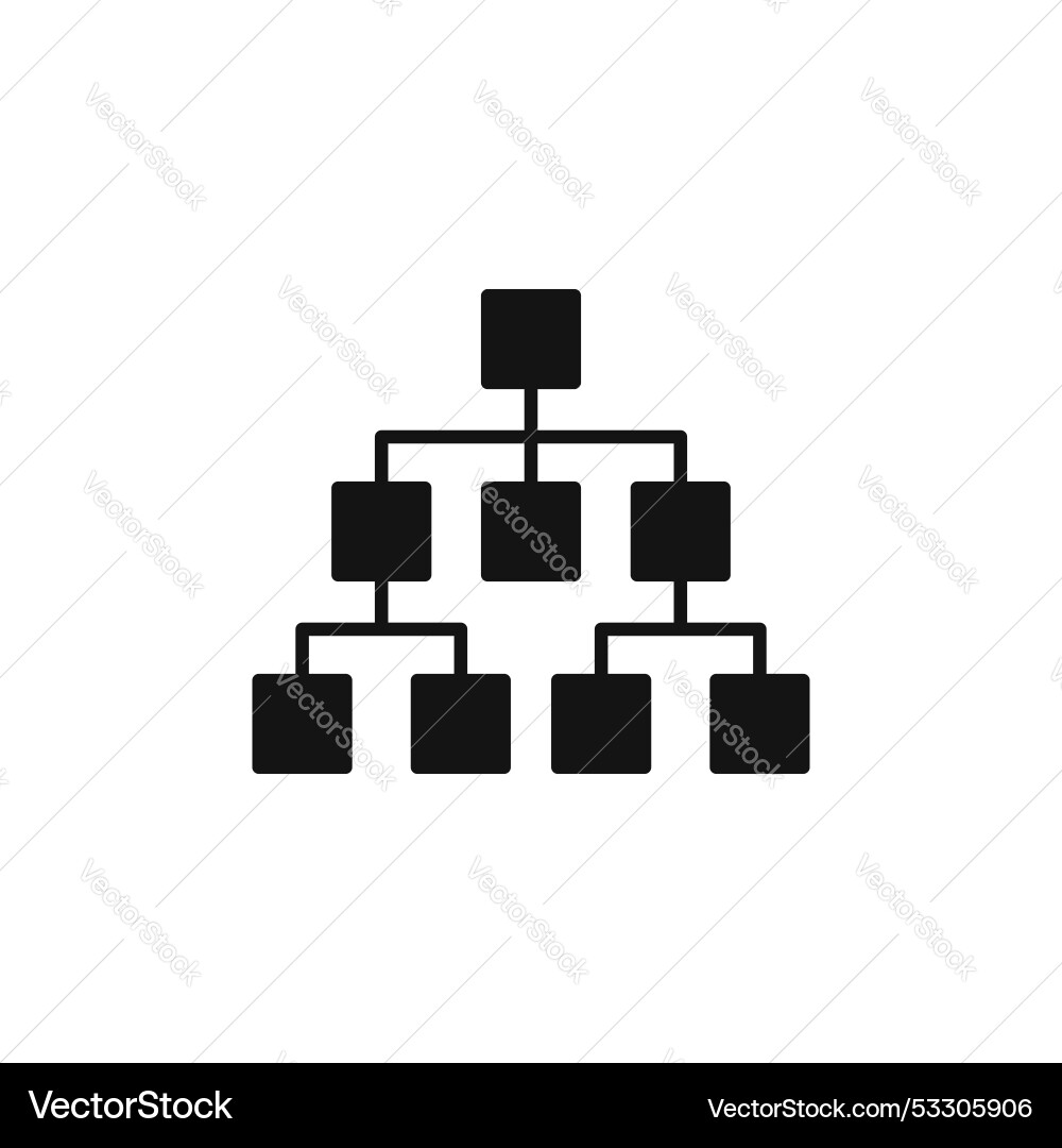 Chart tree icon set company team organization Vector Image
