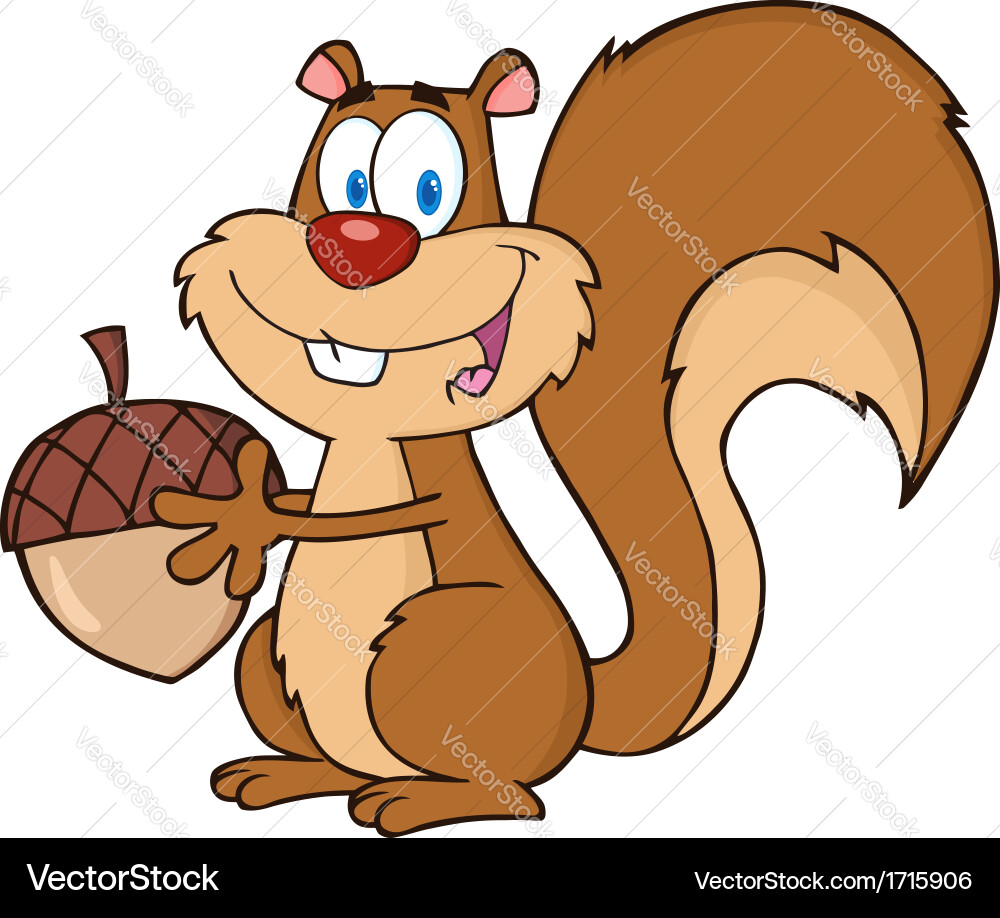 Cheerful Squirrel Illustration vector image