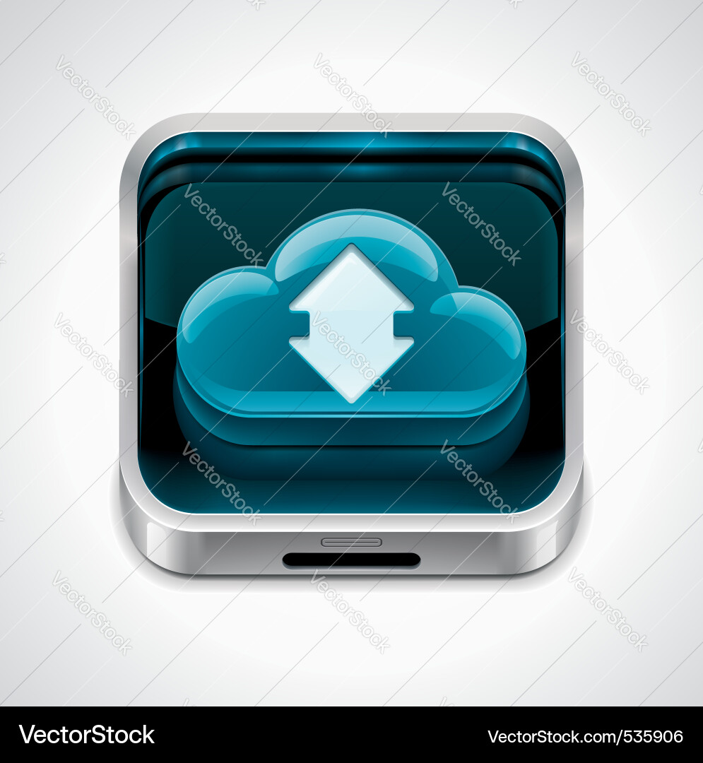Cloud Computing Icon - Data Sync Vector Image