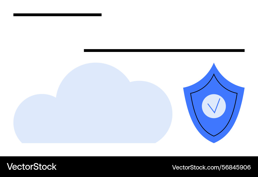 Data security in cloud computing with shield Data security in cloud computing with shield vector image