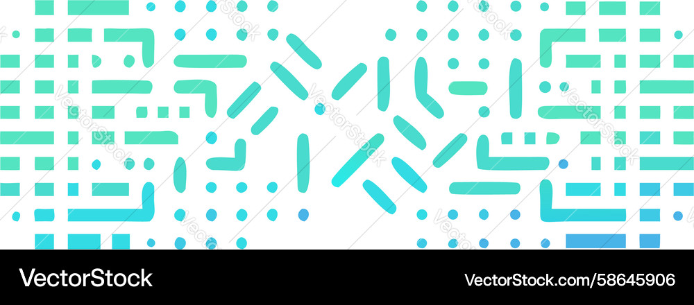 Digital Maze Icon - Circuit Pattern Vector Image