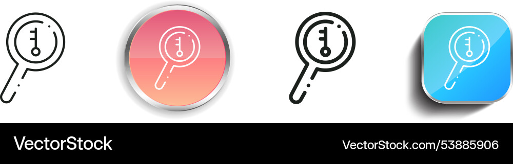 Encrypted icon thin linear regular and button Encrypted icon thin linear regular and button Vector Image