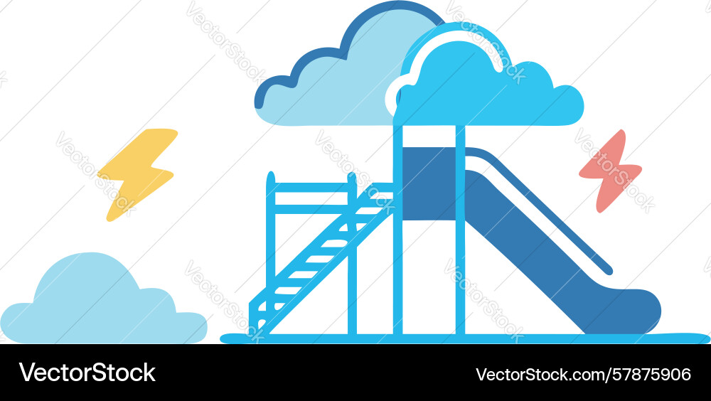 Rainy playground fun icon design generative ai Vector Image
