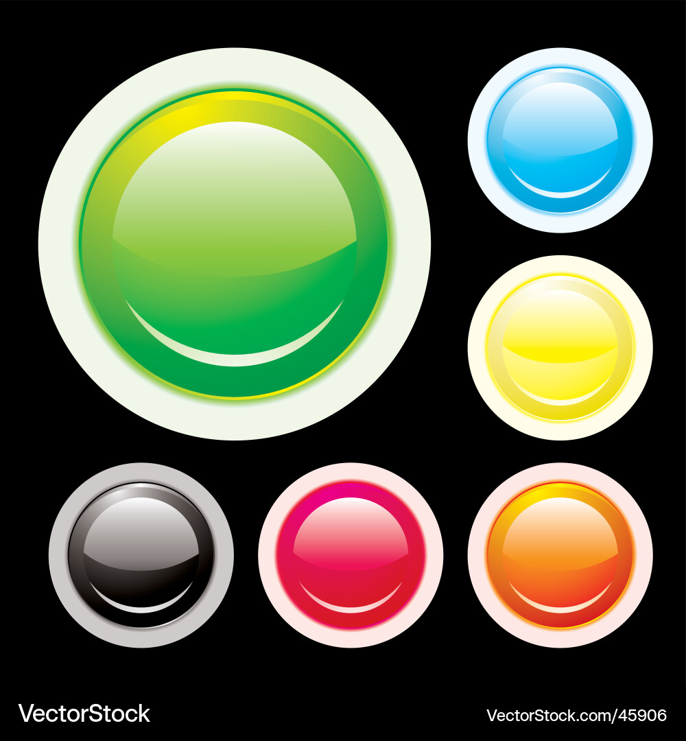 Shiny Button Circles Vector Image