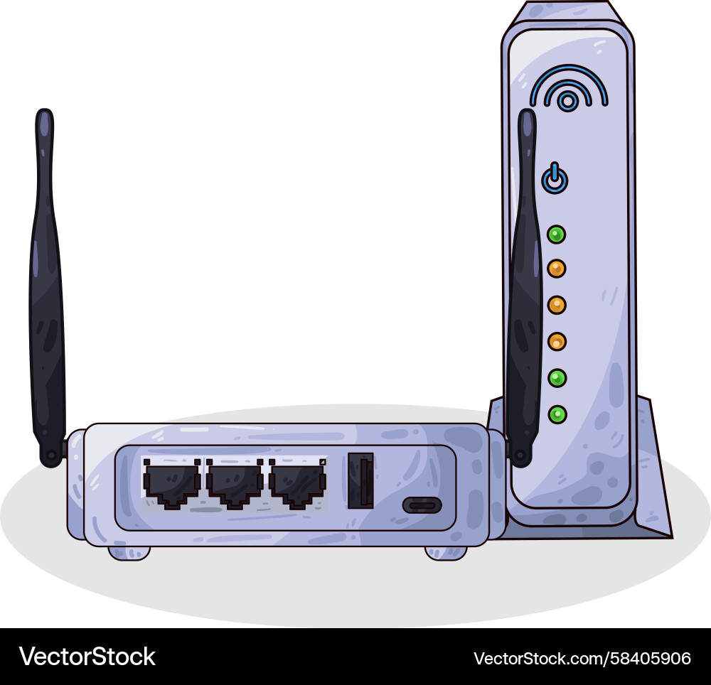 WiFi Router Device Vector Image