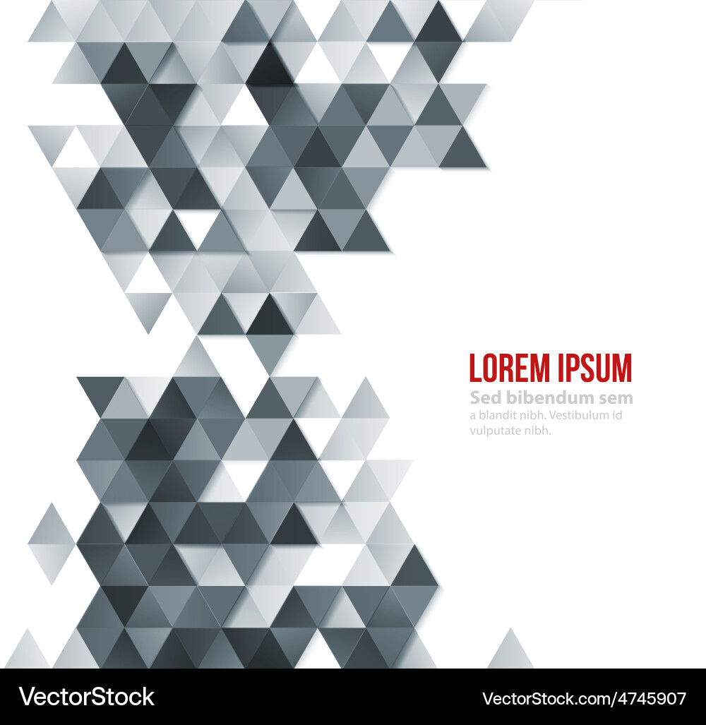 Abstract geometric background with triangle Vector Image
