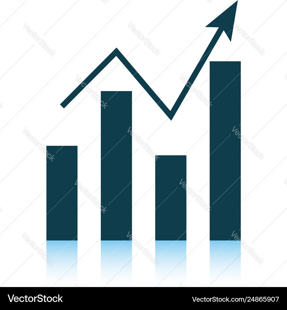Analytics chart icon Analytics chart icon vector image
