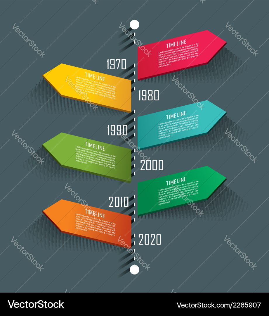 Diagram template of multidirectional pointers vector image