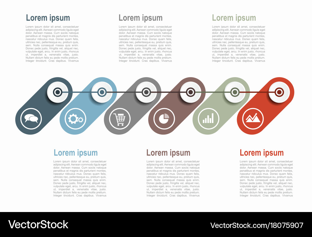 Infographic template can be used for workflow vector image