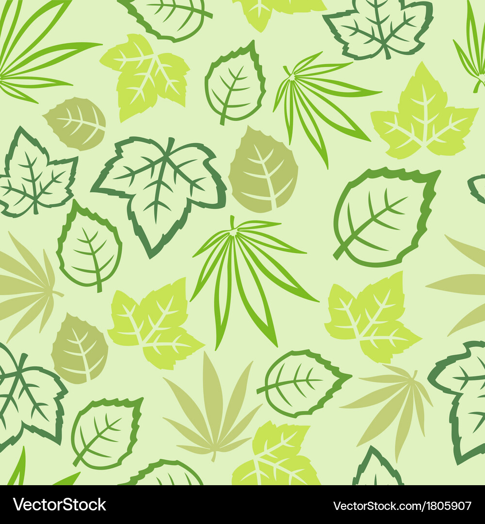 Leafy Seamless Pattern Royalty Free Vector Image