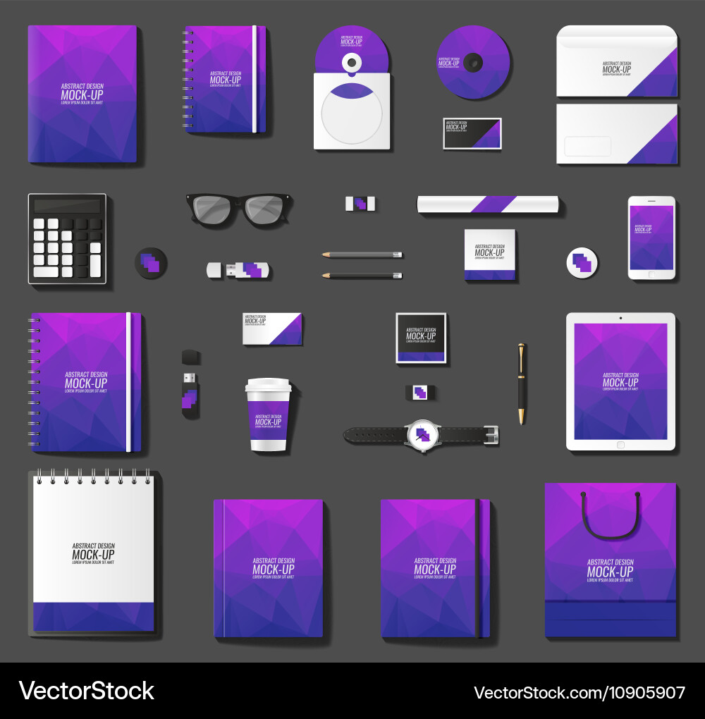 Mock up set vector image