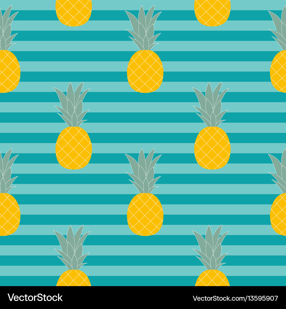 Pineapple Pattern Background Vector Image