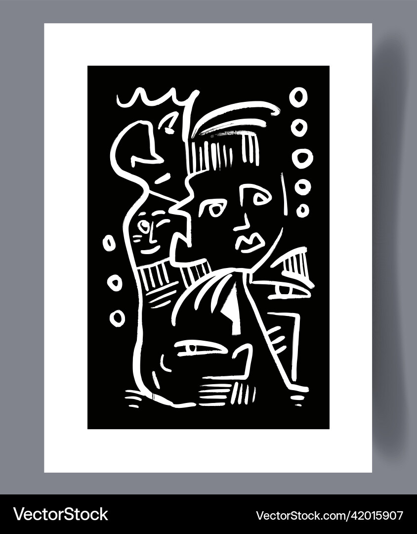 Scandinavian abstract print set Scandinavian abstract print set vector image
