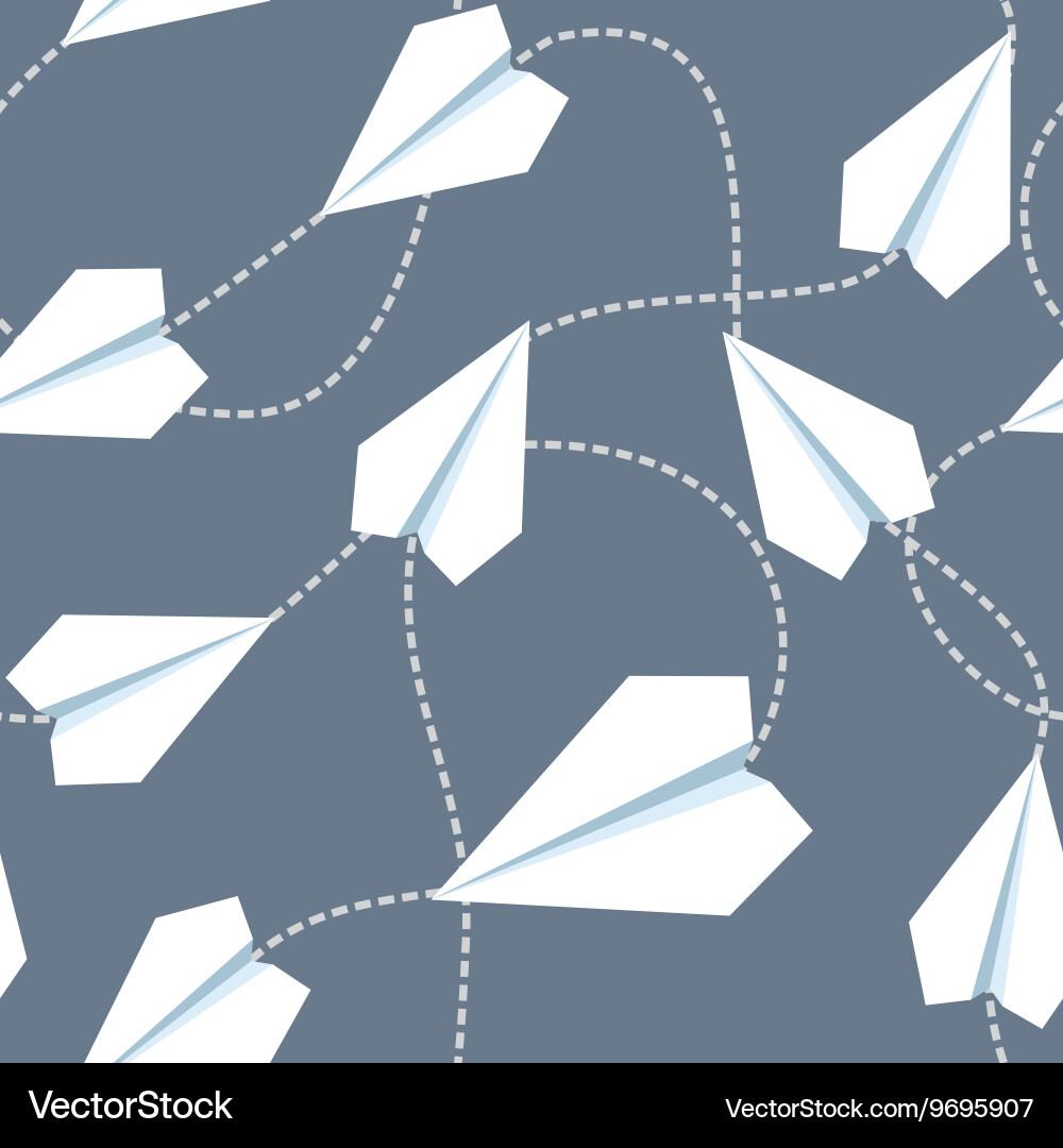 Tangled Paper Plane Pattern vector image