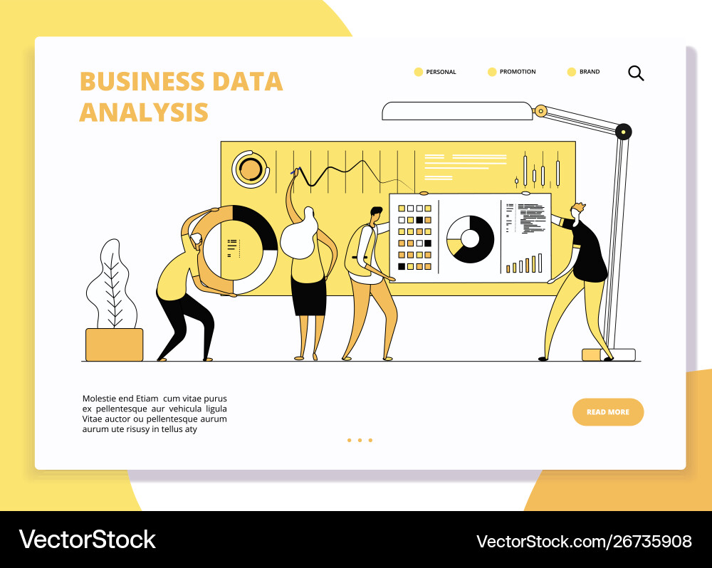 Datenanalyse Landing Page digital marketing Datenanalyse Landing Page digital marketing vektorbild