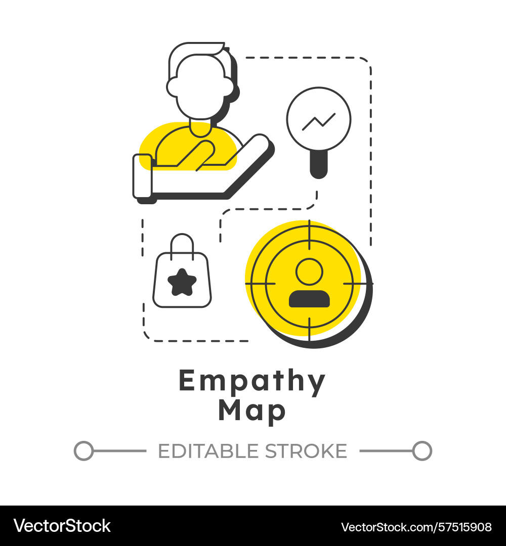 Empathy map modern linear concept icon Vector Image