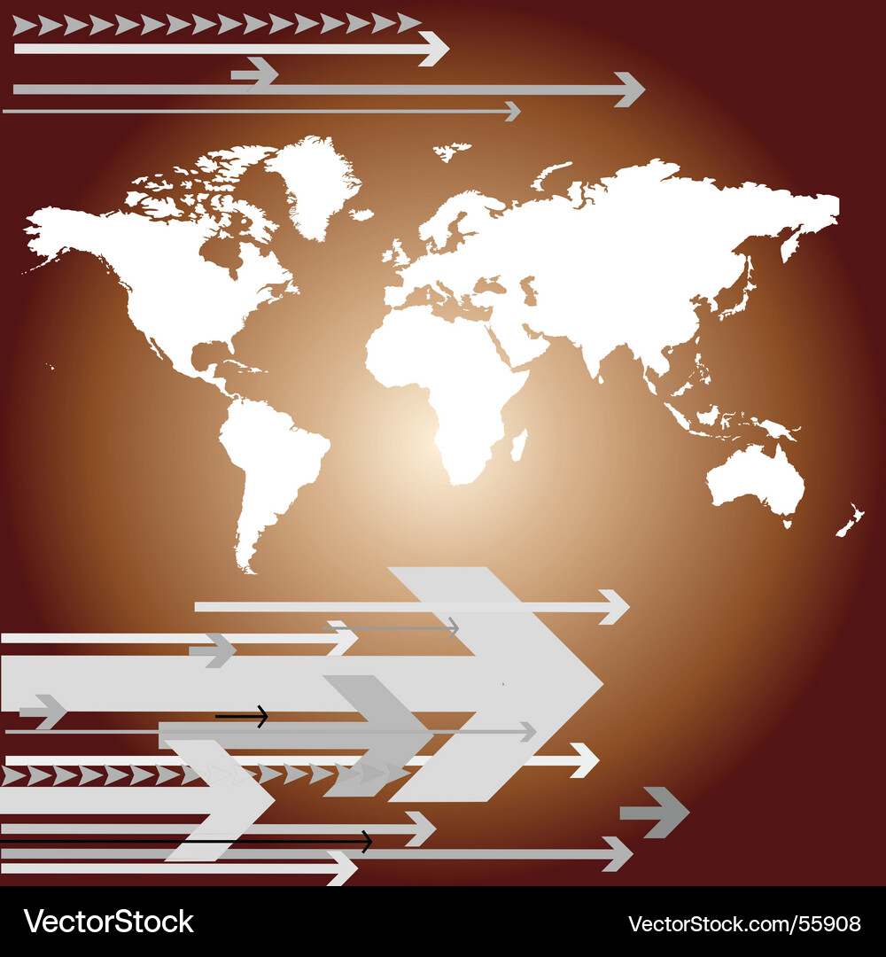 Global Arrow Network Vector Image