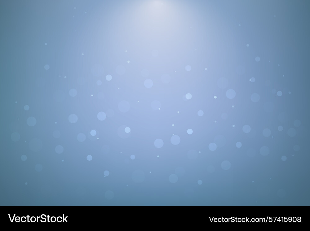 Light blue background with floating soft bokeh vector image