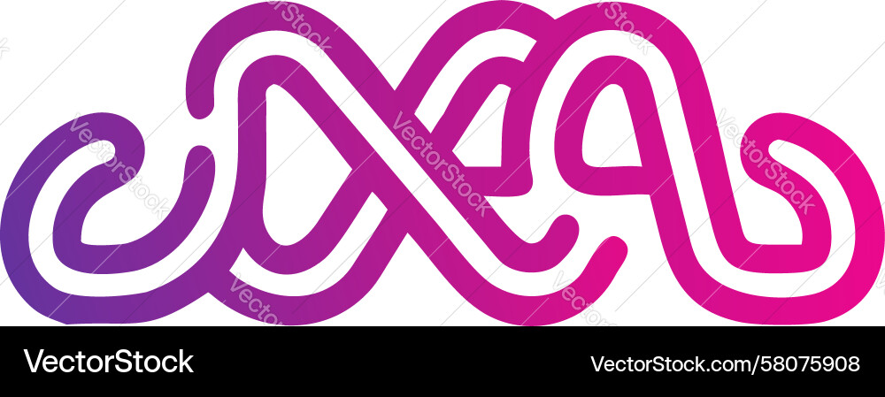 Pink Purple Ribbon Loop Dynamic Gradient Vector Image