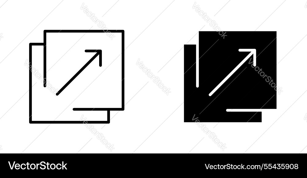 Resize icons thin line designs Resize icons thin line designs vector image