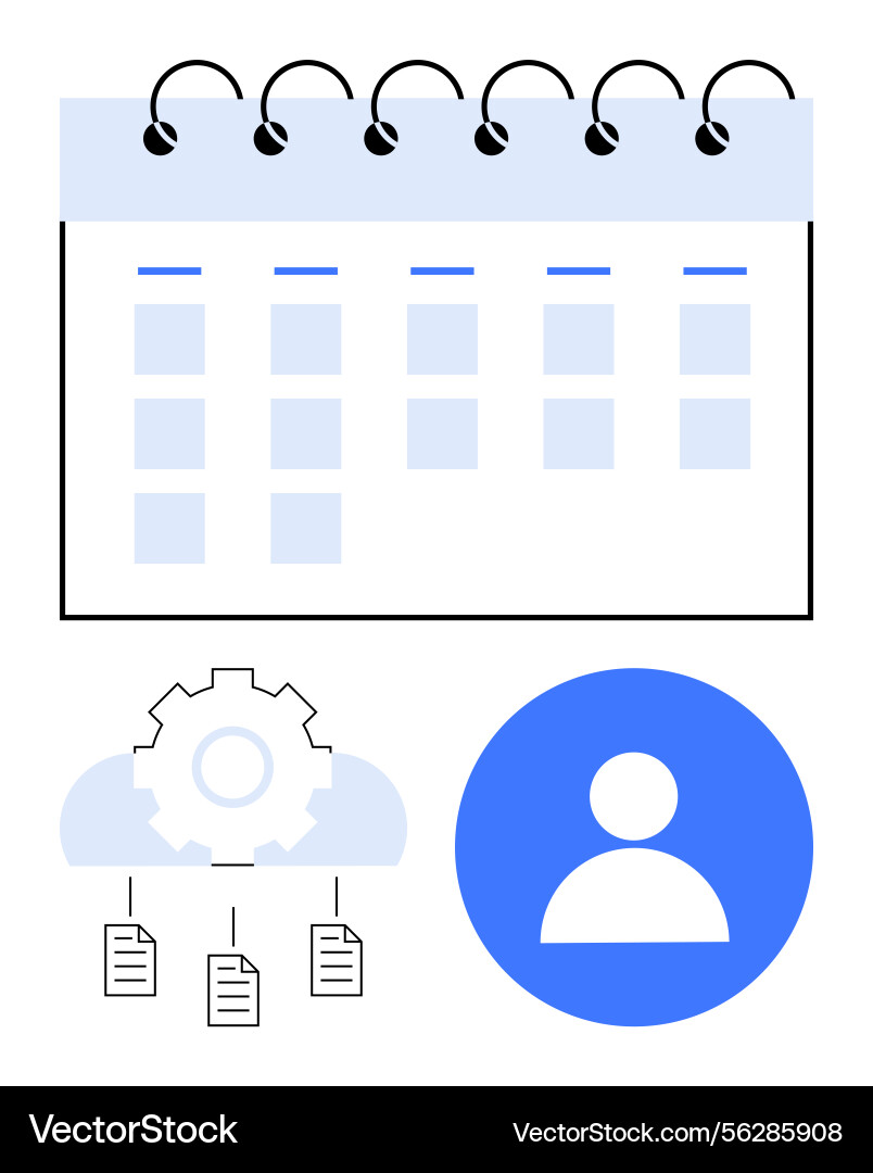 Task management system with calendar user profile Task management system with calendar user profile Vector Image