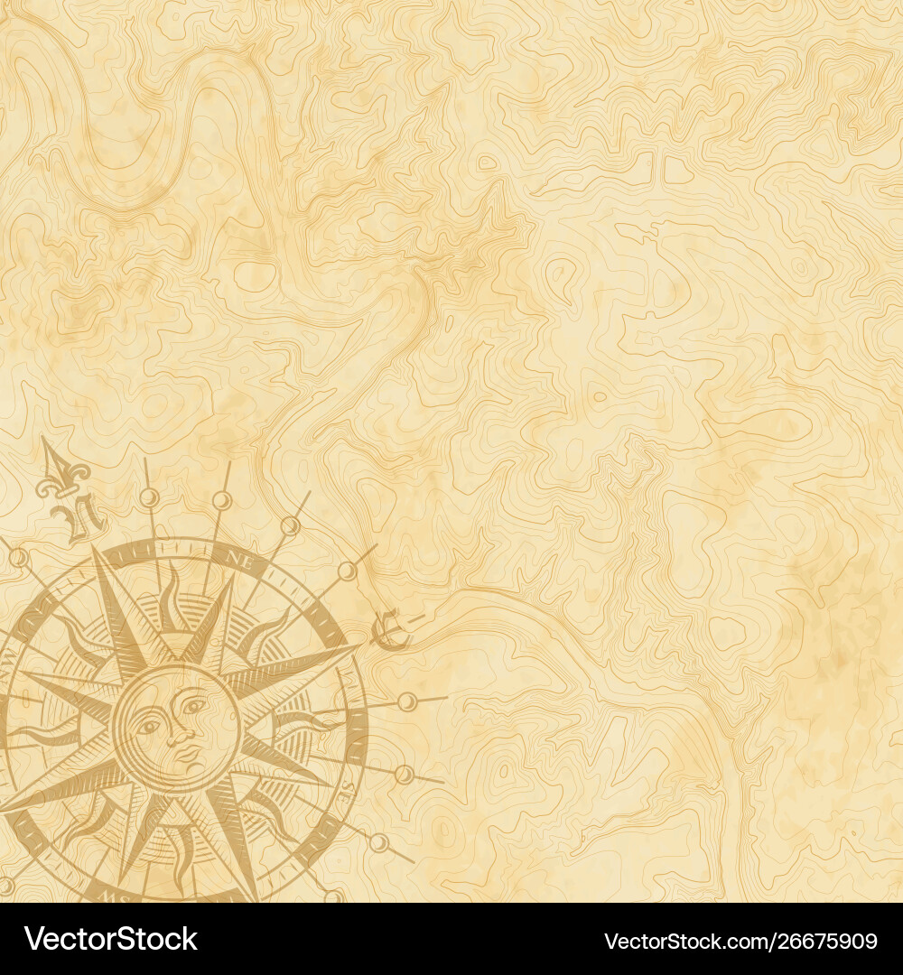 Abstract retro topography map background Vector Image