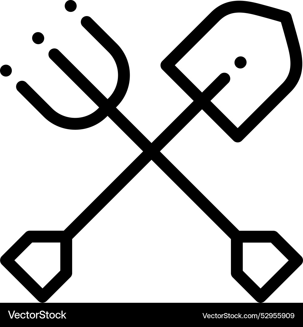 Digger icon thin linear style design isolated Digger icon thin linear style design isolated vector image