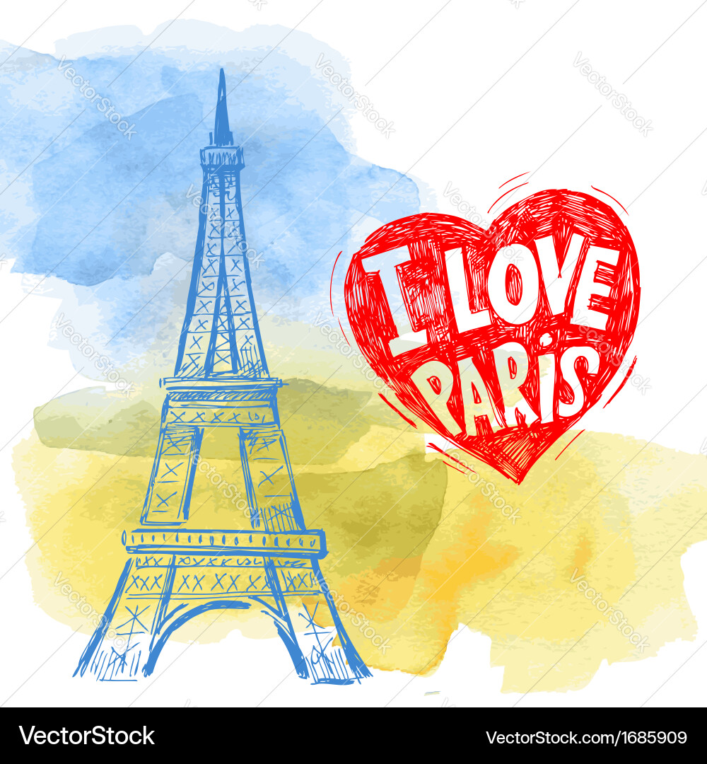 Eiffel Tower Sketch vector image
