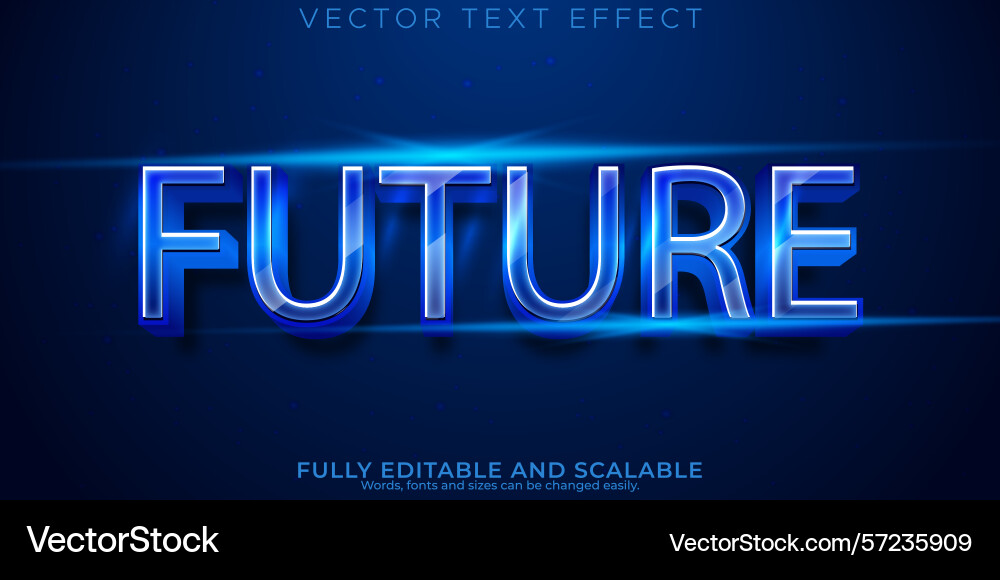 Future text effect editable robot and machine Future text effect editable robot and machine vector image