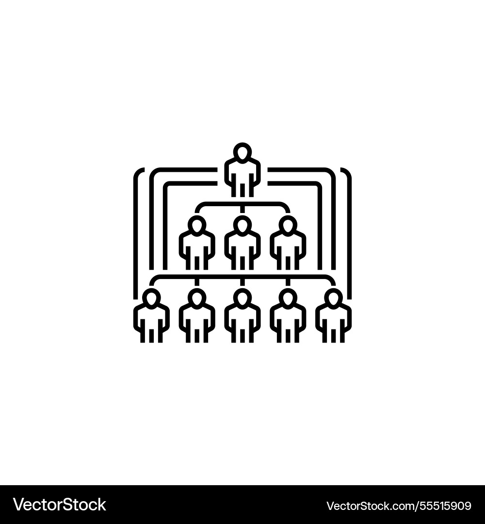 Hierarchy outline icon linear style sign Hierarchy outline icon linear style sign vector image