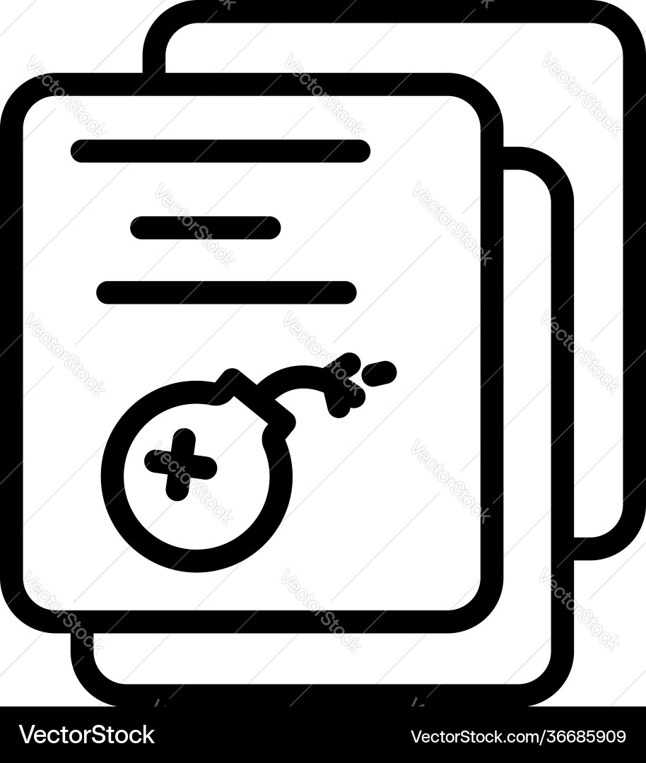 Malware files icon outline style Malware files icon outline style vector image