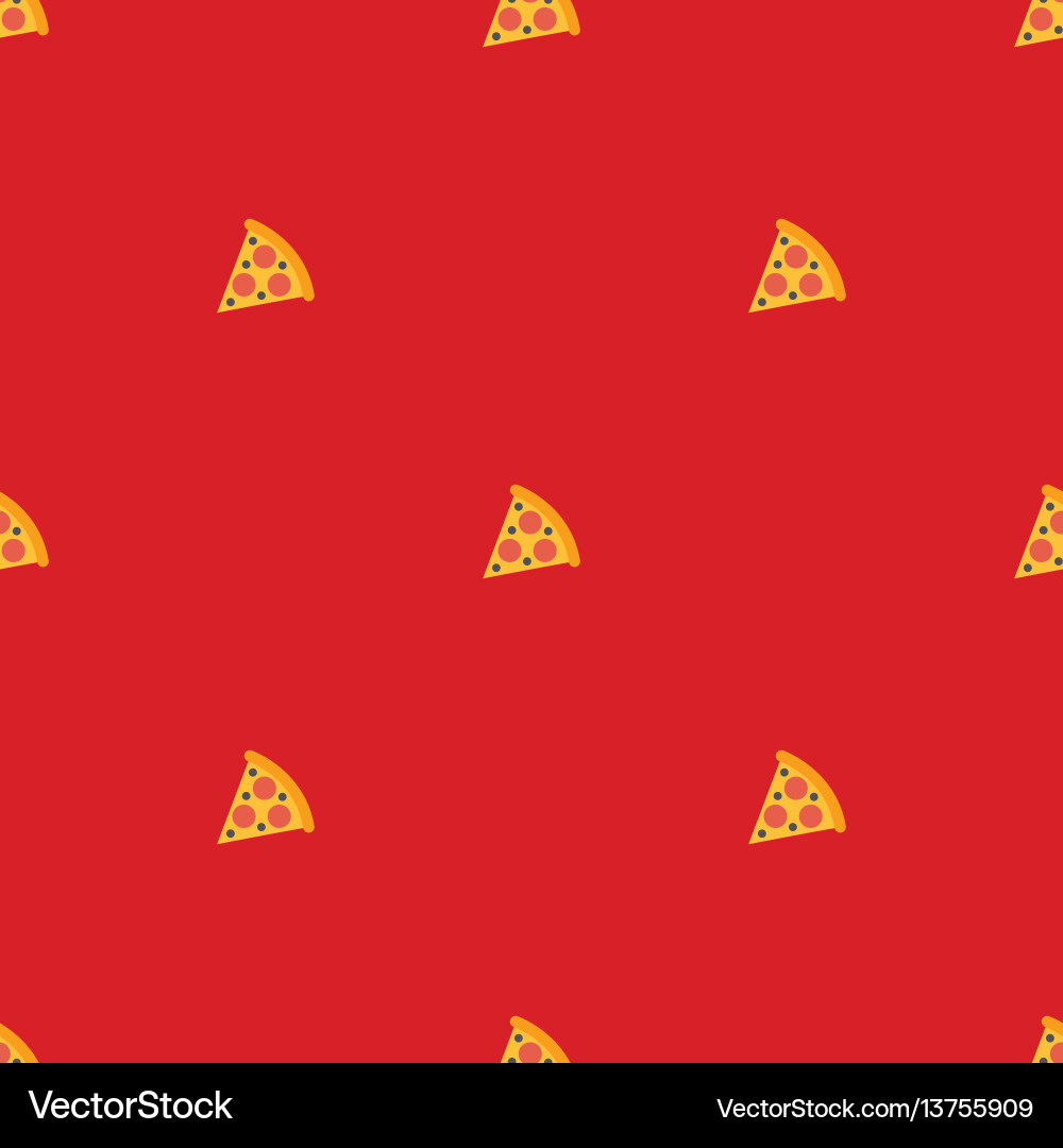 Pizza Pattern Seamless Texture vector image