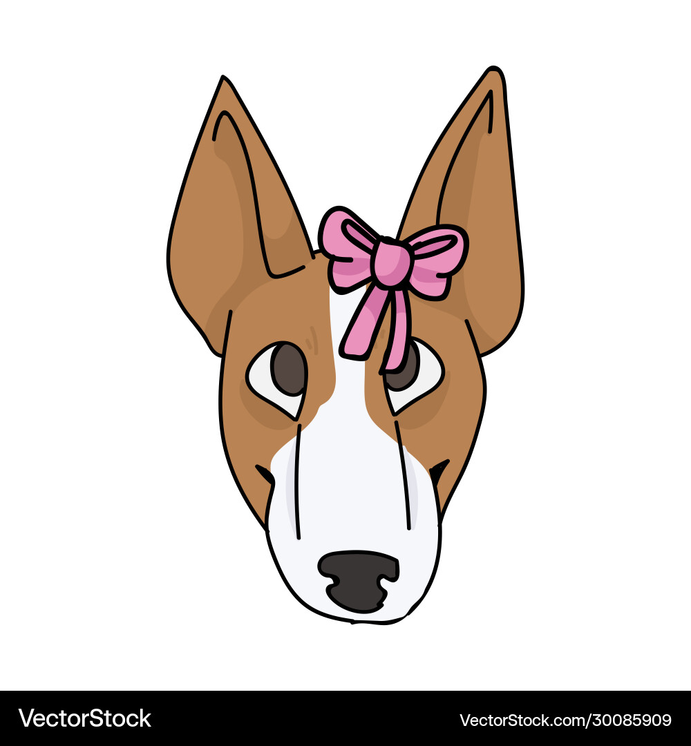 Süße Cartoon Stier Terrier Welpen Gesichtsrasse Süße Cartoon Stier Terrier Welpen Gesichtsrasse vektorbild