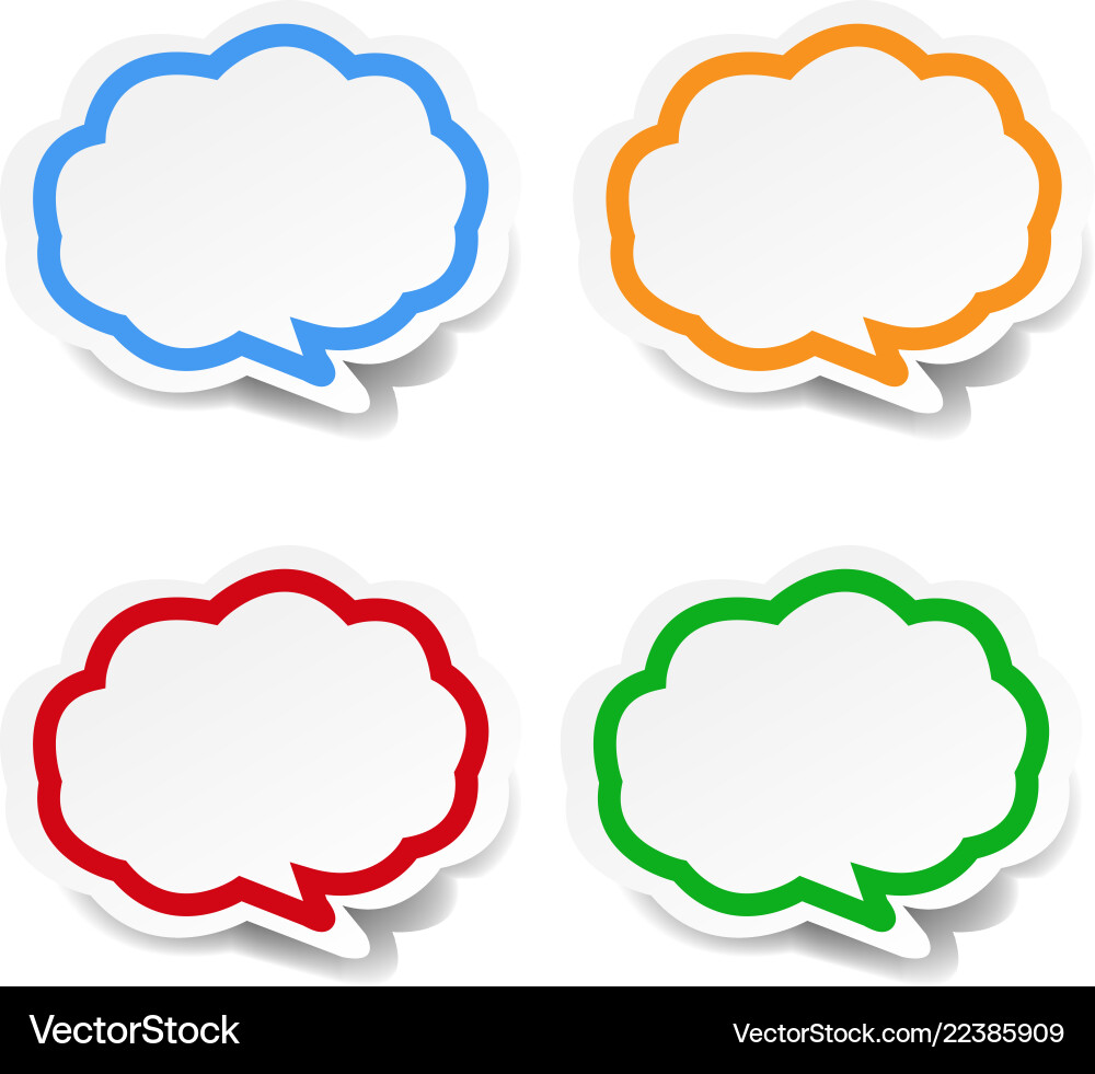 Speech bubble set Speech bubble set vector image