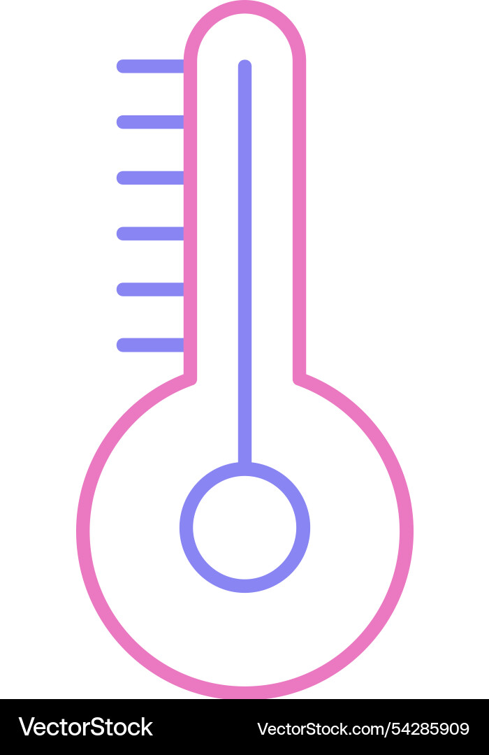 Temperature line two colour icon Vector Image