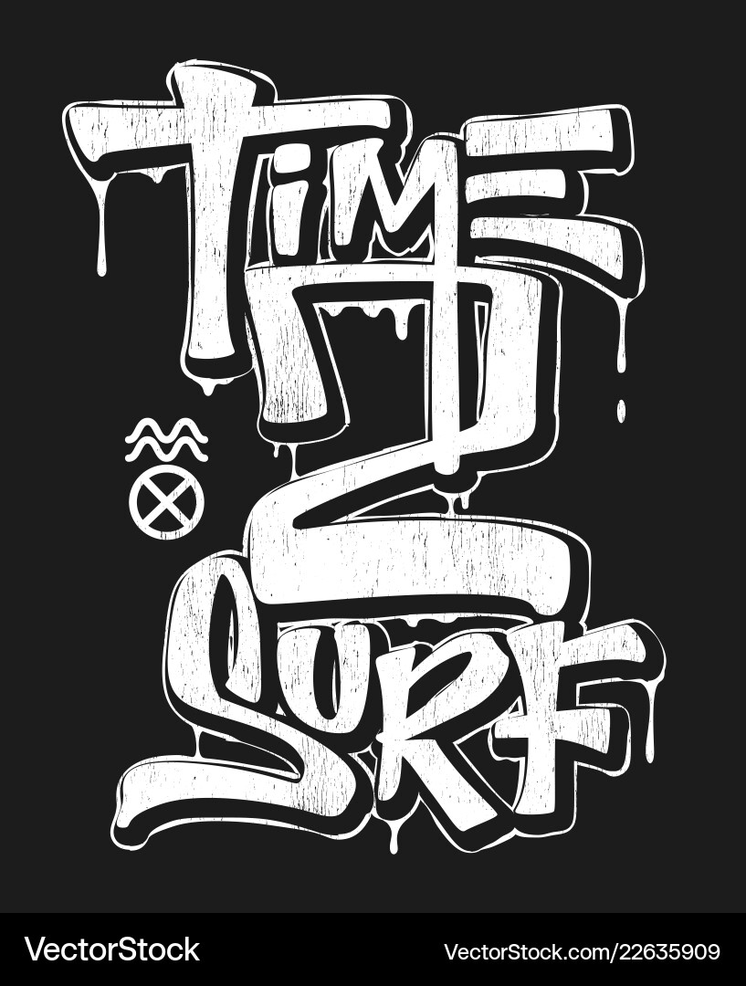 Time to surf print design for t-shirt Time to surf print design for t-shirt vector image