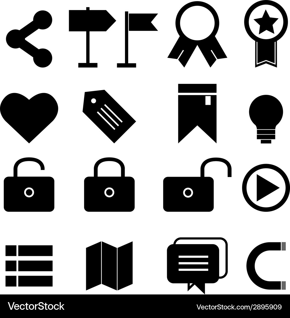 Web design icon set Vector Image