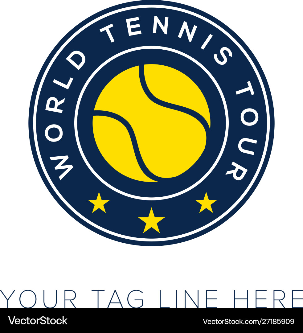 Weltmeisterschaft Tennis Logo Badge Sport Weltmeisterschaft Tennis Logo Badge Sport vektorbild