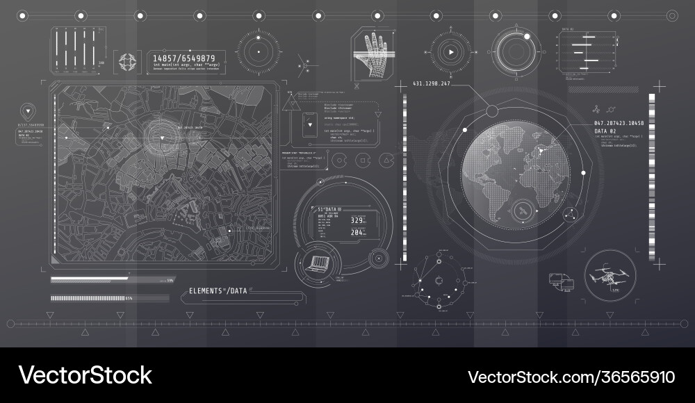A set thin elements on topic geo A set thin elements on topic geo Vector Image